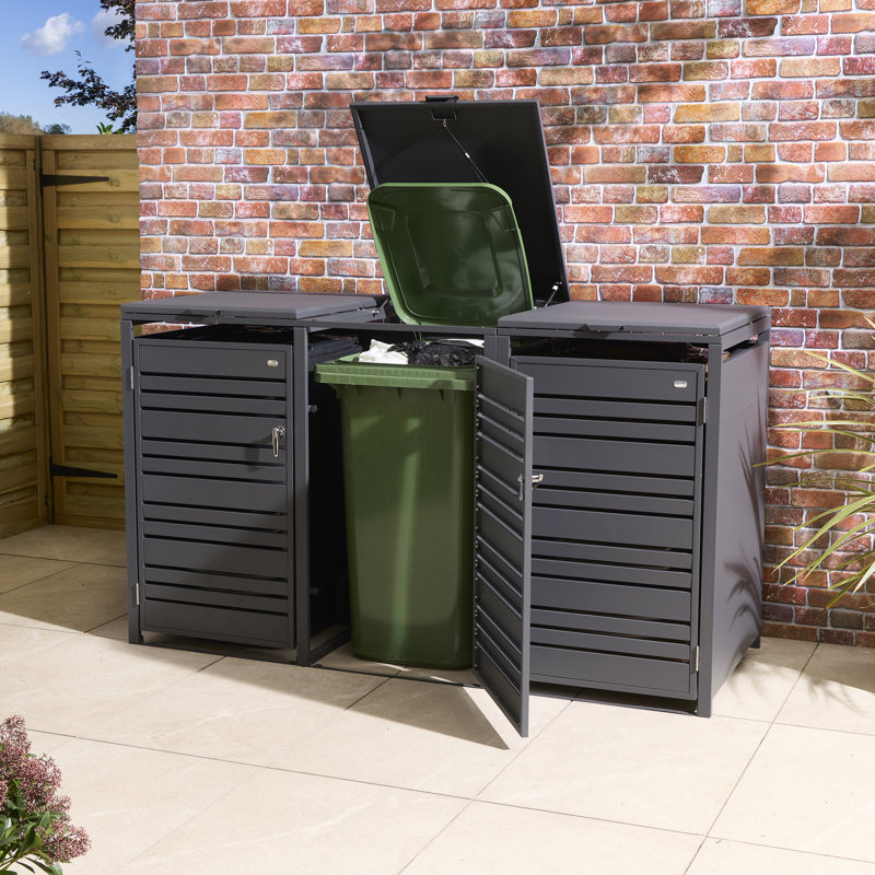 Metal Triple Bin Store, Anthracite