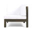 Fauteuil blanc composé de bois, 30,3 po Profondeur, largeur, hauteur du fauteuil en bois 26,63, profondeur et hauteur, 39,61 lb
