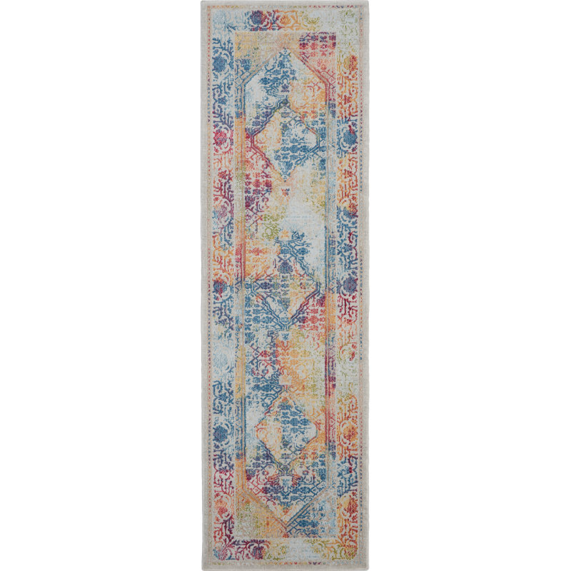 Tapis ivoire traditionnel Raymond Bohemian, Tapis de couloir 2 pi x 6 pi