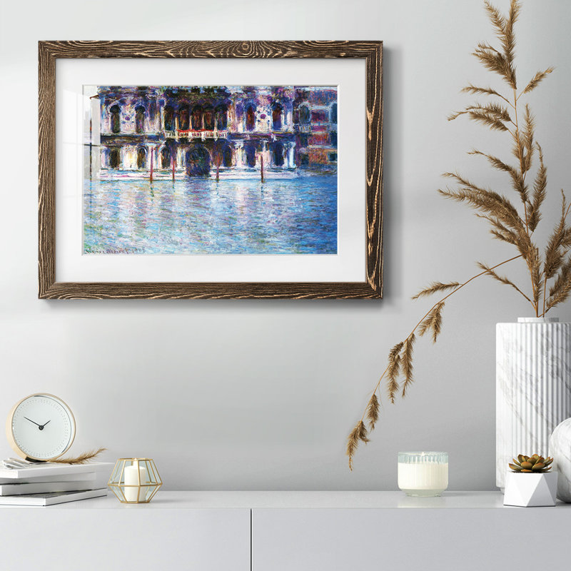 " Palao # 2 By Monet " by Claude Monet, 28" H x 42" W, Walnut