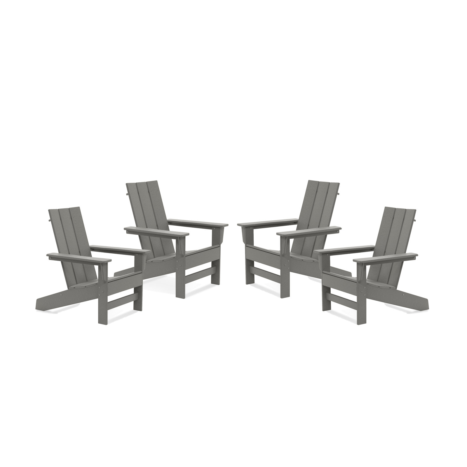 Ratcliff Outdoor Adirondack Set, LIght Gray
