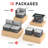 15-Piece Outdoor Modular PE Wicker Sectional Conversation Set with 43" Propane Fire Pit Table, 2 Side Tables & Cushions-330588001