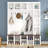Farmhouse Wooden Style Hall Tree With 6 Hooks, Practical Walnut Storage Bench With Adjustable Shelves,  4-In-1 Entryway Shoe Cabinet With 13 Cubbies-1490407670