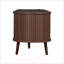 Meuble télé Mid-Century moderne avec portes tambour, tiroirs et prise de courant pour téléviseurs de 80 pouces, salon et chambre à coucher