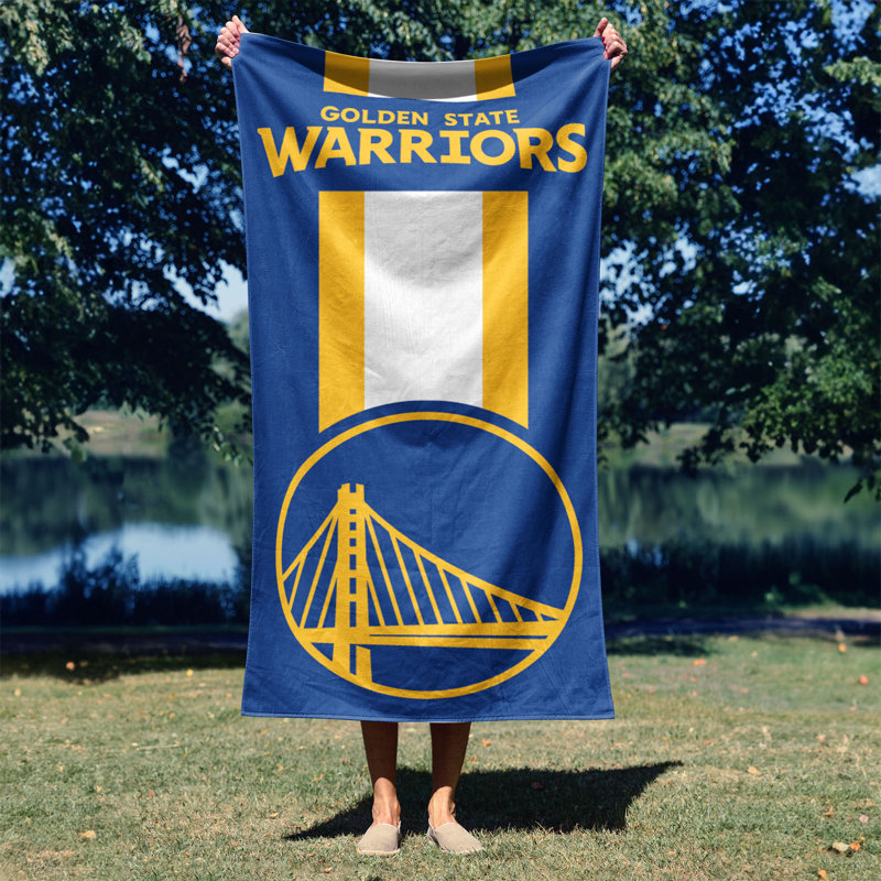 NBA Zone Read Beach Towel, Soft Basketball Fan Pool Towel, 30 x 60 Inches, Golden State Warriors