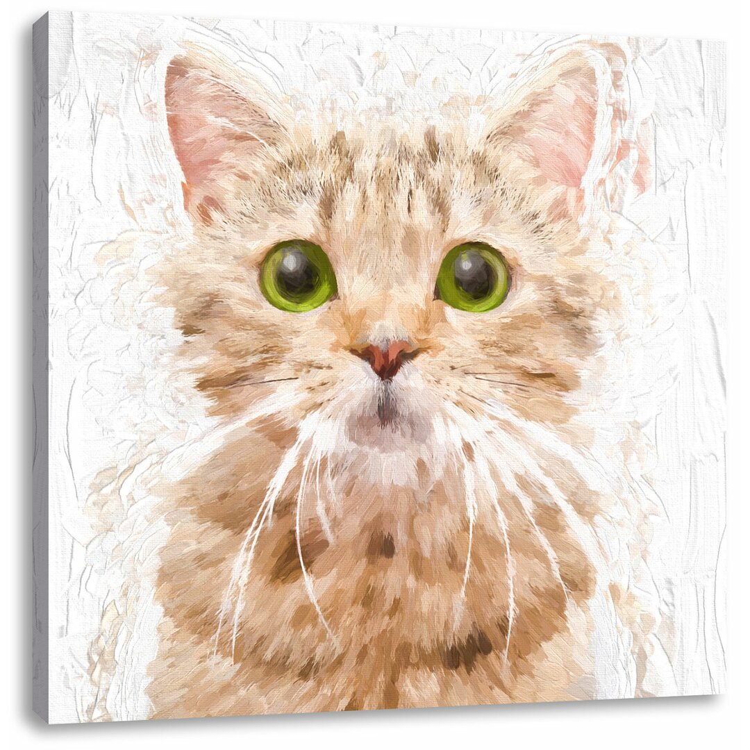 Leinwandbild Portrait Katze Scottish Straight