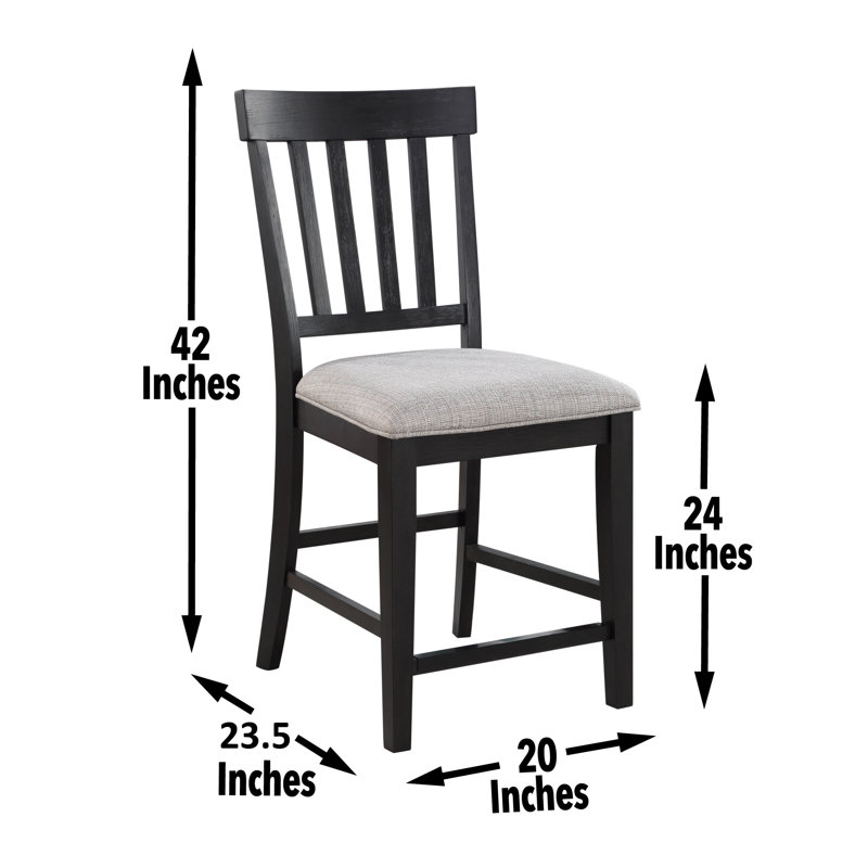 Ilcho Slat Back Side Chair in Gray