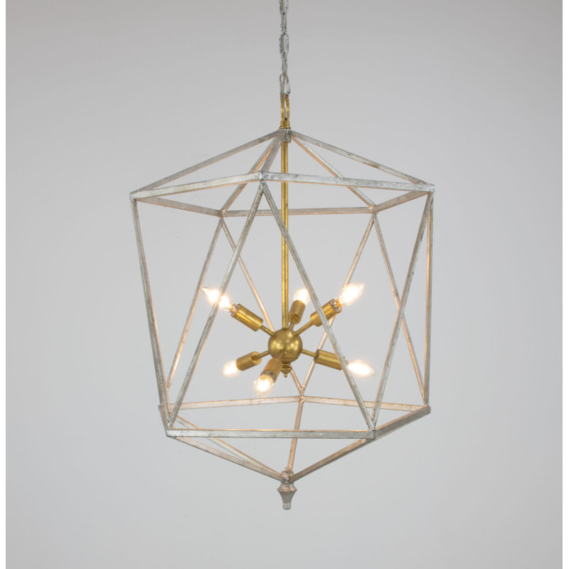 Victor 6 - Light Chandelier, Silver