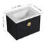 Meuble-lavabo de 40 po en châtaignier noir, portes à fermeture douce, meuble-lavabo à tiroir mural avec lavabo, rangement spacieux, finition