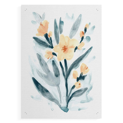 Indigo & Blush Bouquet II - Impression sur toile seulement - NON-CADRE