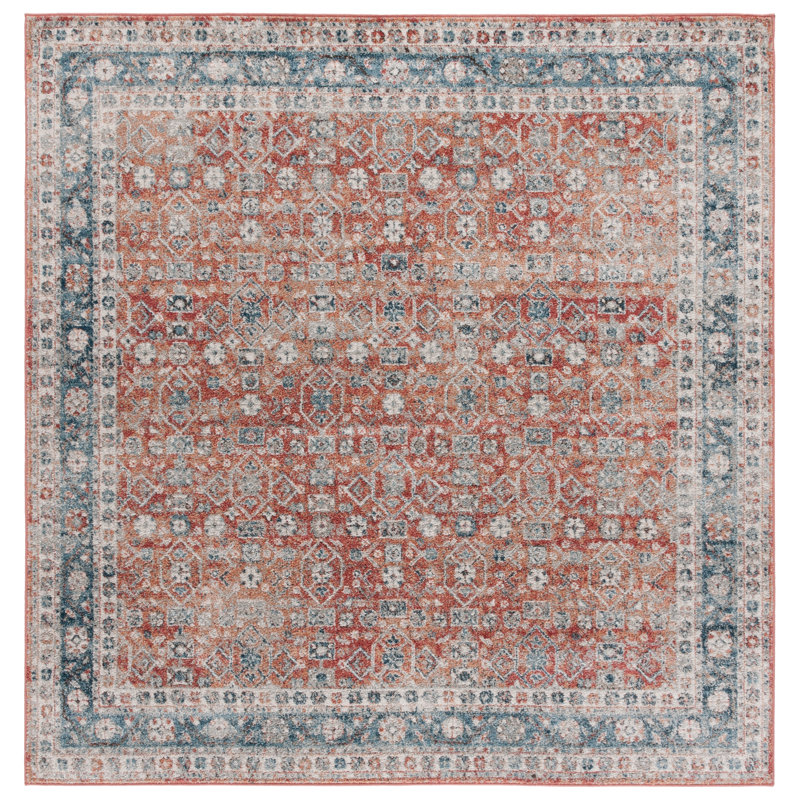 Kolbeinn Vintage Tabriz Performance Oriental Rug, Square 6'7"