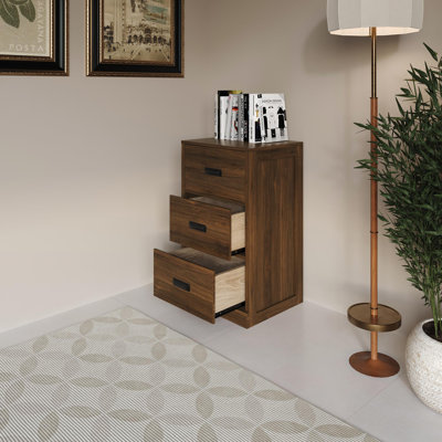 3 DRAWERS CABINET IN BROWN