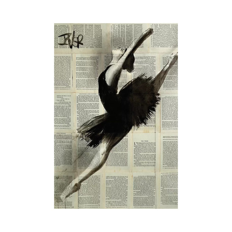 "In Flight" par Loui Jover-impression d’art graphique, Toile tendue, Pas de tapis, H 12 po x l 8 po x P 0,75 po