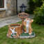 Mignon chat, jardinière, statue, décoration de jardin