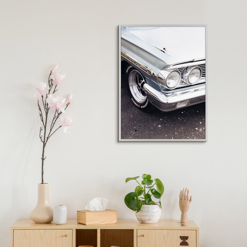 Cadre photo en métal avec passe-partout - Basics by Wayfair ™, 18 po x 24 po emmêlé à 16 po x 20 po, Argent