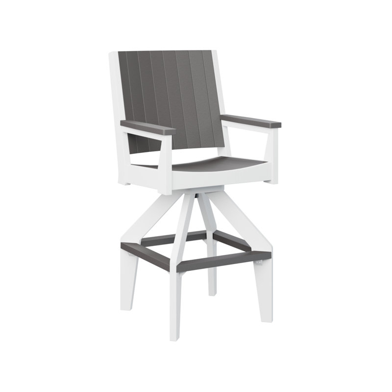 Fauteuil pivotant très haut Berlin Grey, 28.5", Gris fumée