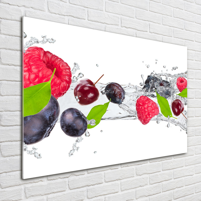 Fruit And Water - No Frame Print on Glass