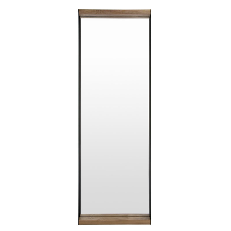 Rectangle Mirror, 78" x 25", Walnut