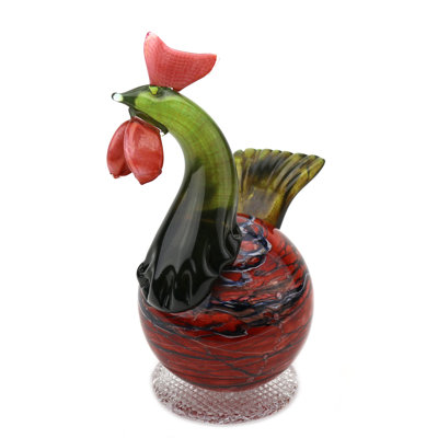 French Art Glass Hen