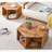 Modern Minimalist Wood colour Hexagonal Living Room Table Sets.Hexagonal MDF coffee table