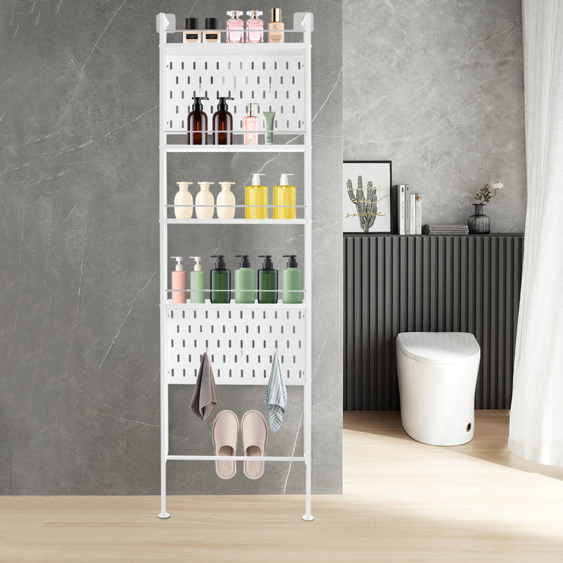 5 Tier 66.9H Wall-Mounted Storage Rack, White