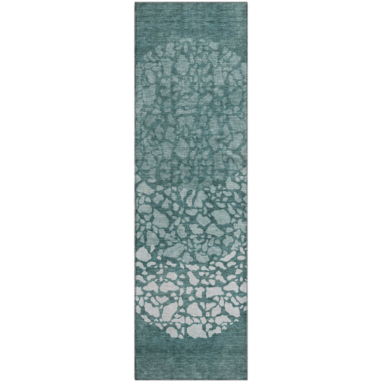 Premium Machine Washable Cerrito Teal Rug