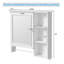 Armoire de rangement murale avec grande porte miroir-1178126795