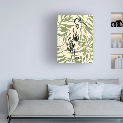 Art mural sur toile Rosecliff Heights June Erica Vess Retro Parlor Heron III