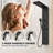 52 Inch Shower Panel Tower System, Stainless Steel 6-Way Diverter with Rainfall Shower Head, Body Massage Jets, Handheld Wand & Digital Temperature Monitor-128817869