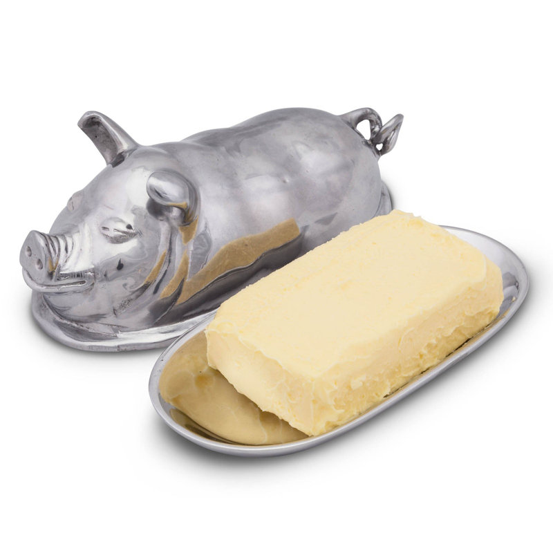 Arthur Court Designs Aluminum Butter Dish