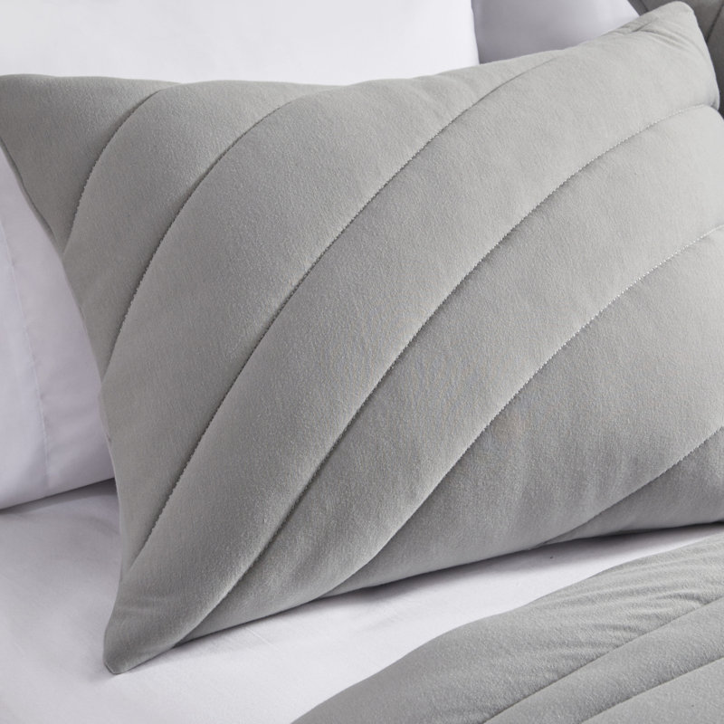 3 édredons très grand / très grand gris avec un design unique et élégant, un confort de remplissage de 350 g / m², 2 taies décoratives, -, lavable à la machine, un confort optimal, comprend un coffre-fort pour la peau,
