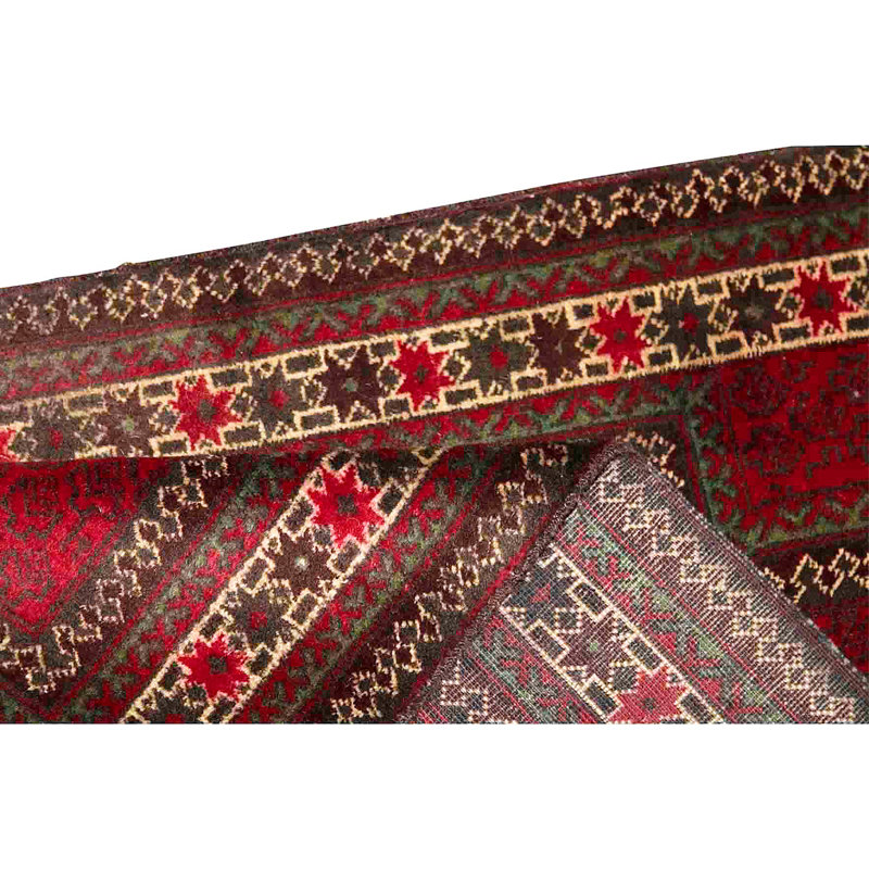 Tapis rectangulaire en laine noué à la main