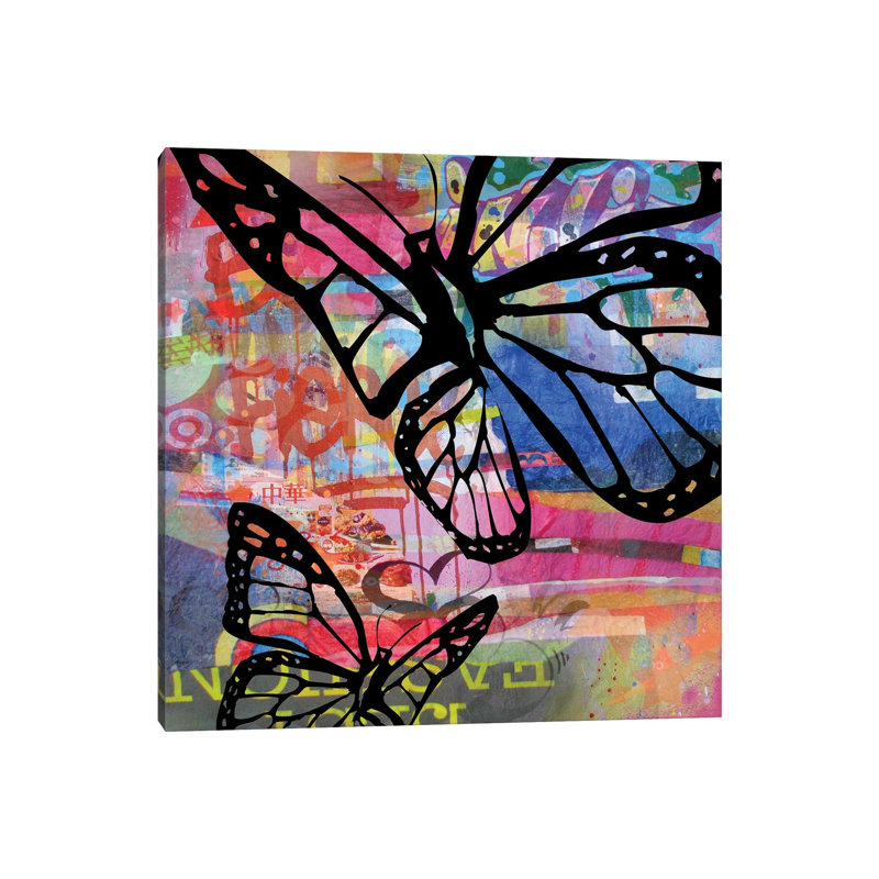 Butterfly I by Micha Baker - Wrapped Canvas Painting, 30.48 cm H x 30.48 cm W