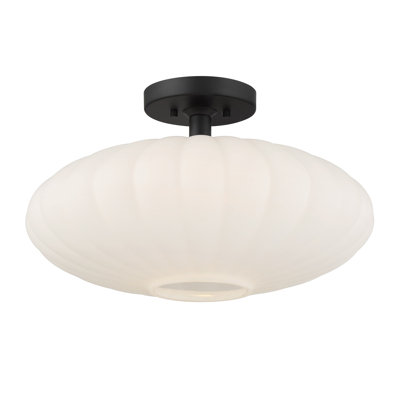 Plafonnier 1 lumière Mason en noir mat