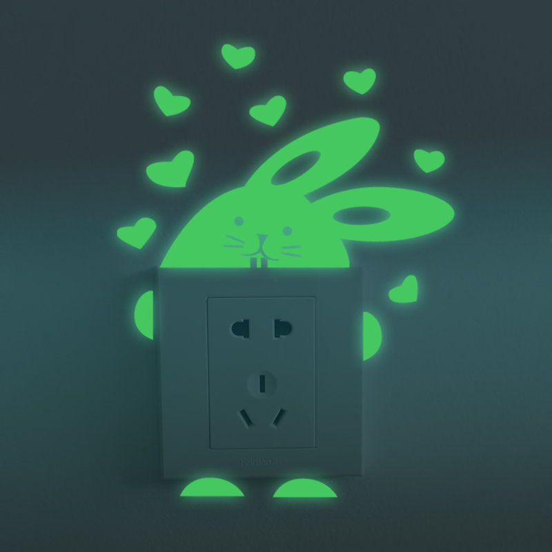 Rabbit Glow in Dark Wall Sticker Set