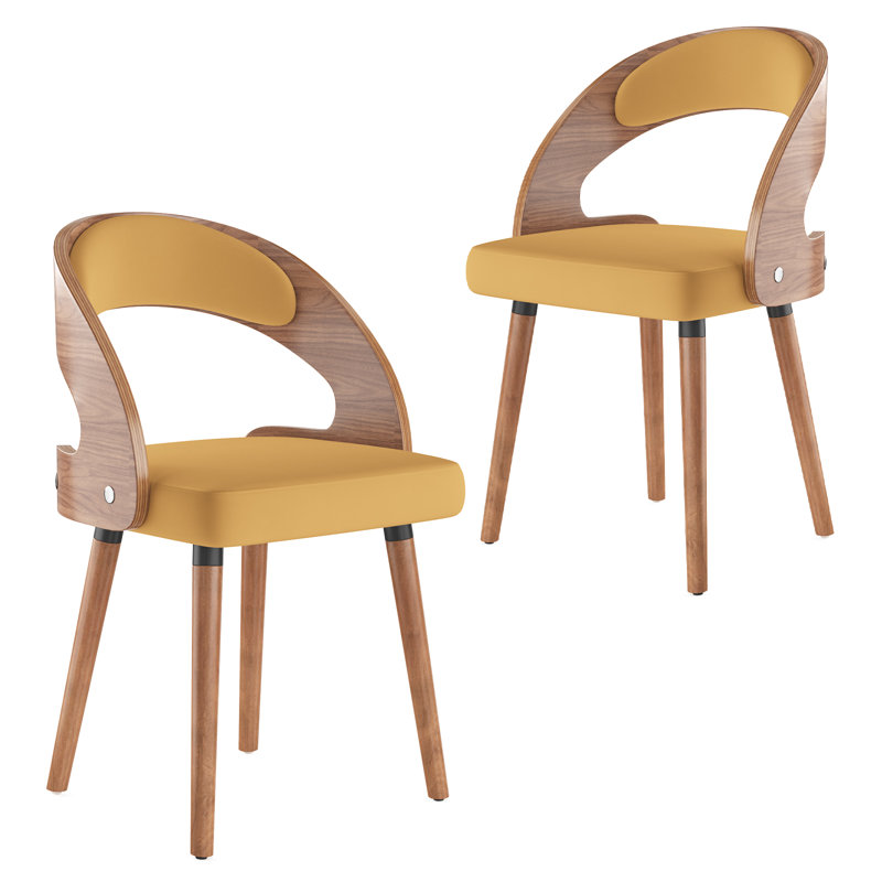 Upholstered Side Chairs with Padded Back, Ginger