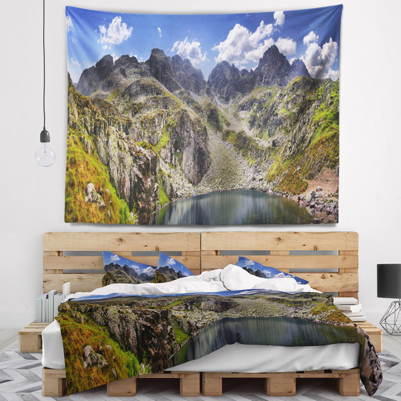 Tapisserie panoramique des montagnes Tatra de Schafer, H 32 po x l 39 po