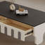 Table basse française avec rangement en pierre frittée simple