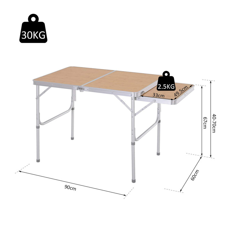 Tibbits Folding Aluminum Camping Table