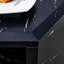 Paire de tables basses noires minimalistes hexagonales. Options de rangement supplémentaires. Différentes tailles. Facile à nettoyer. Table stable, avec utile