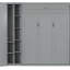 Grand lit gris avec tablettes fonctionnelles et porte-matelas confort-580821484-580821473
