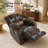 Fabric Electric Power Recliner Chair with Heat and Massage, USB Charge Ports, Extended Footrest-792396047