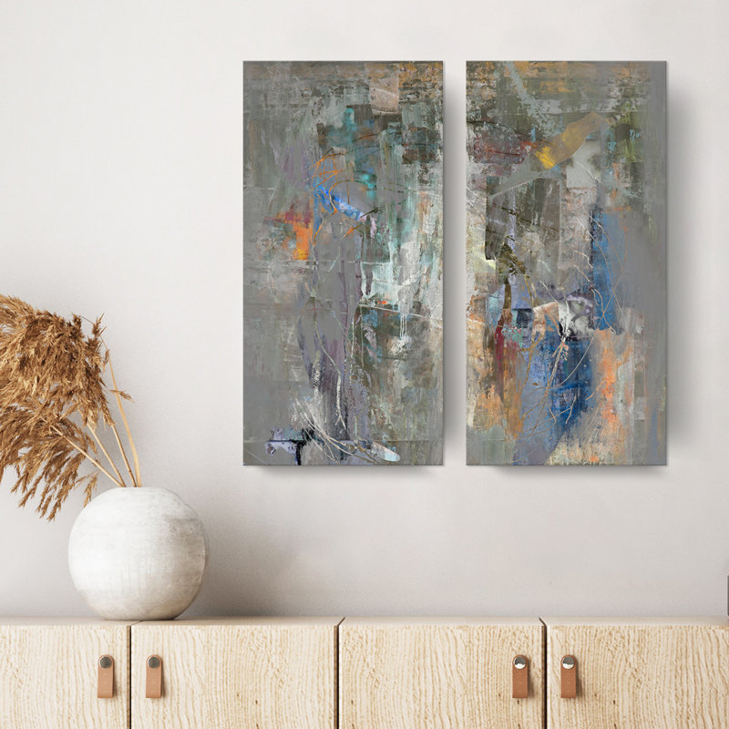 Ensemble de 2 reproductions d’art graphique sur toile tendue Bueno Exchange LXVIII par Tristan Scott