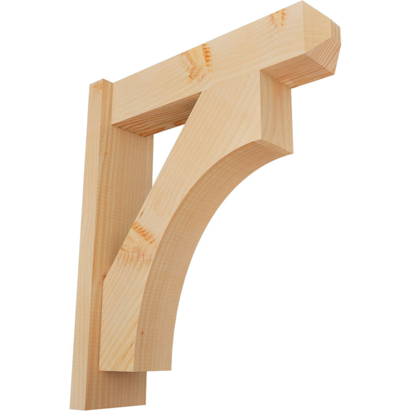 Persienne en bois rustique Westlake Craftsman, Sapin Douglas de 5 1/2 po (lisse), P 20 po x H 24 po