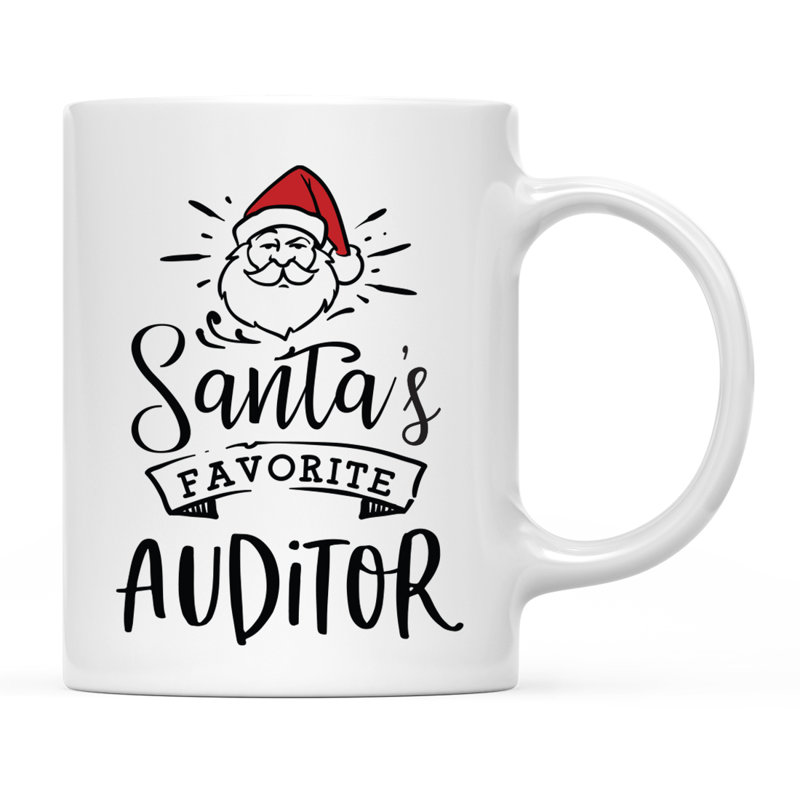 Grande tasse à café Tuileries, « Santa's Favorite Auditor »