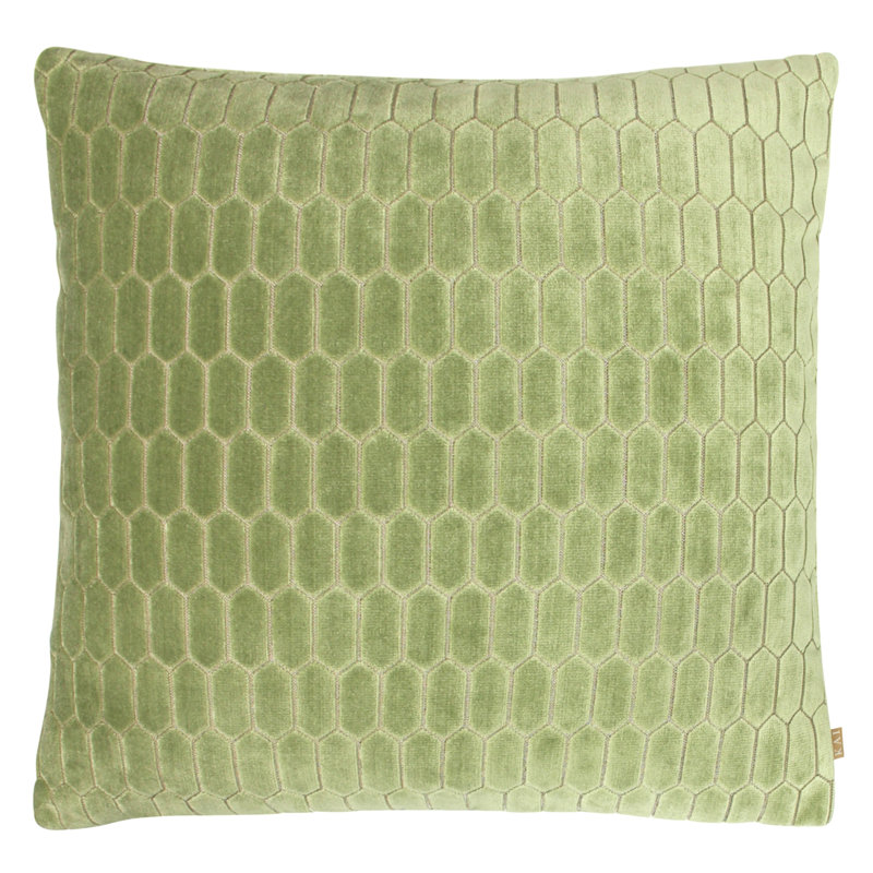 Rialta Geometric Square Cushion Cover, Aloe