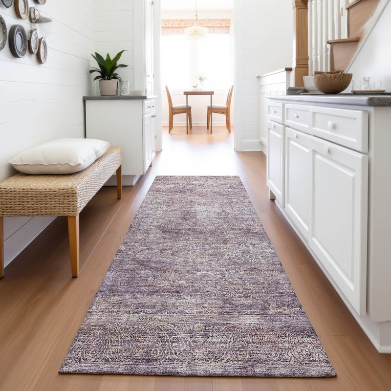 Premium Machine Washable Melvin AMF1172 Global Rug, Runner 2'3" x 7'6"