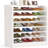 Wide 8-Tier Wooden Shoe Rack, Ideal For Organized Storage And Modern Home Decor