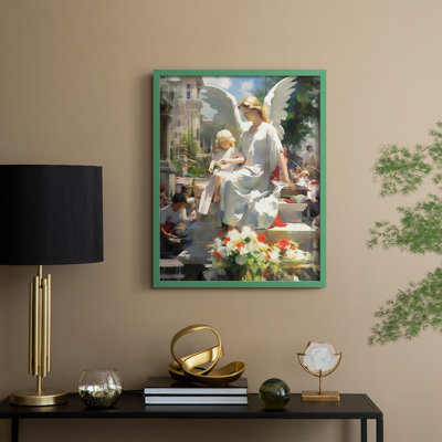 Religious Series CDLX III, reproduction d'art encadrée - bois massif