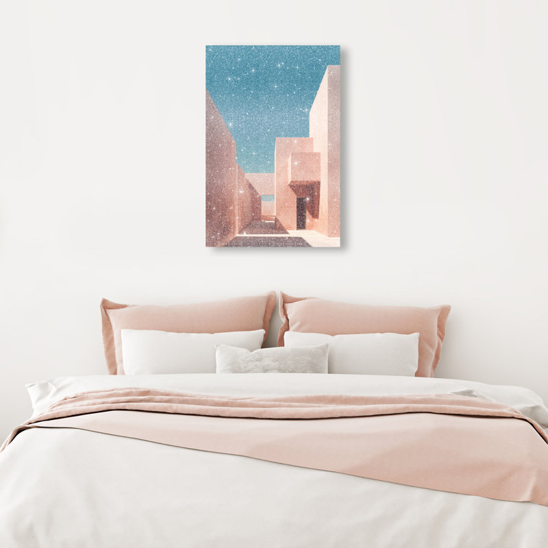Structured Pink II Print by Oliver Gal, 15"H x 10"W, Gallery Wrapped
